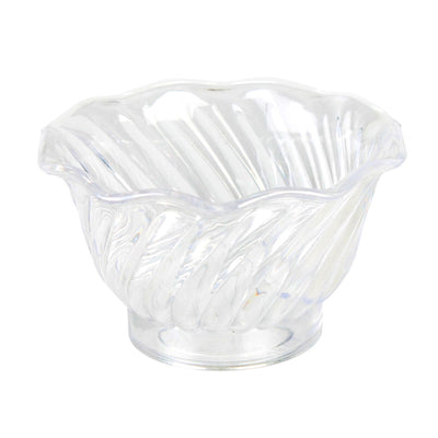 Thunder Group PLDS005C 5 Oz Swirl Tulip Dessert Dish Plastic Clear
