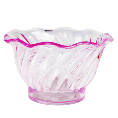 Thunder Group PLDS005P 5 Oz Swirl Tulip Shaped Dessert Dish Plastic Purple