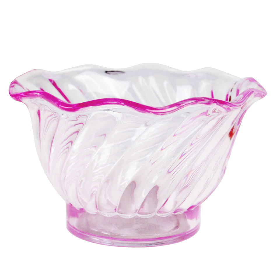 12 Pack 5 oz, 3-3/4" Diameter x 2-1/5" Height, Dessert Dish, Purple Color, Acrylonitrile styrene, No Dishwasher, Not Microwave Safe