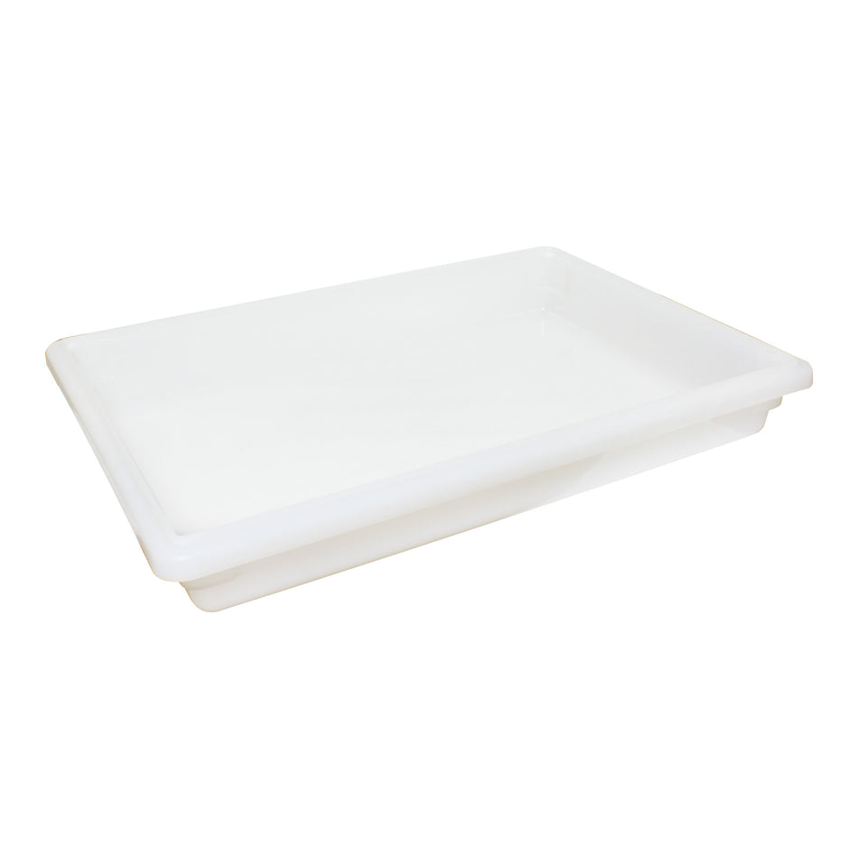 12" x 18" x 3-1/2", 1.75 Gallon Food Storage Box, White Color, Polypropylene, withstand temperature from -40°F up to 160°F, Dishwasher Safe, No Microwave, No Oven, NSF