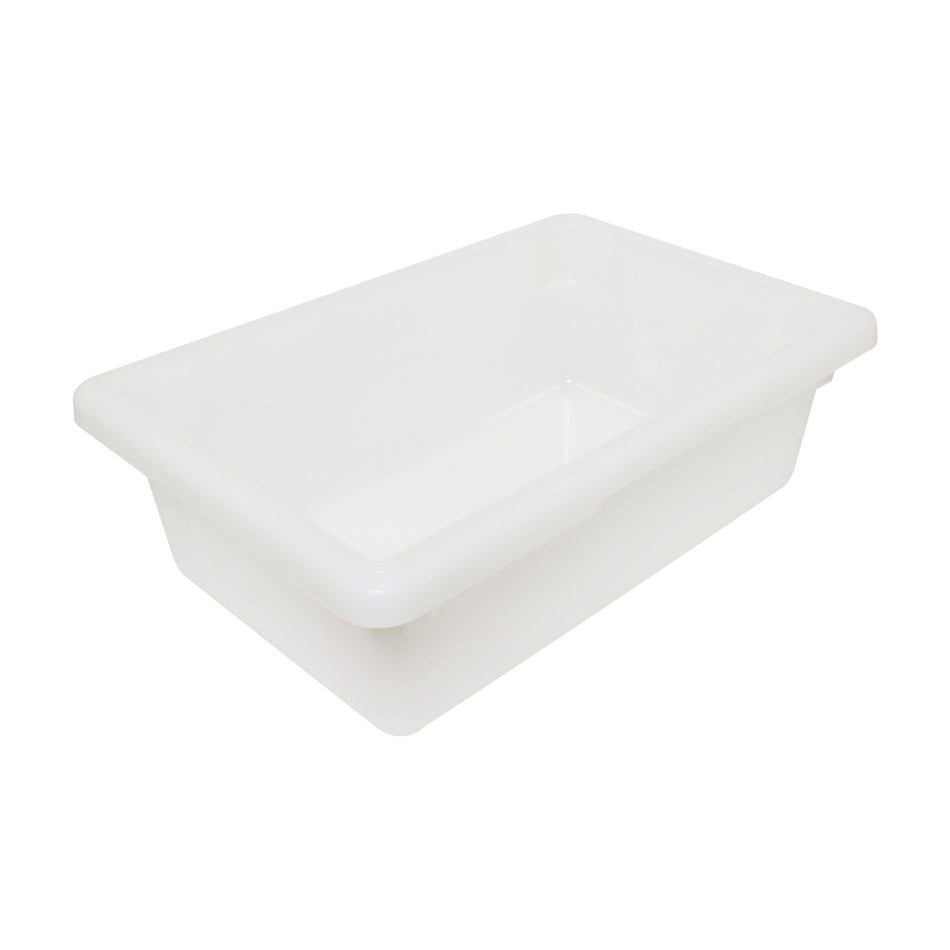 12" x 18" x 6", 3 Gallon Food Storage  Box, White Color, Polypropylene, withstand temperature from -40°F up to 160°F, Dishwasher Safe, No Microwave, No Oven, NSF