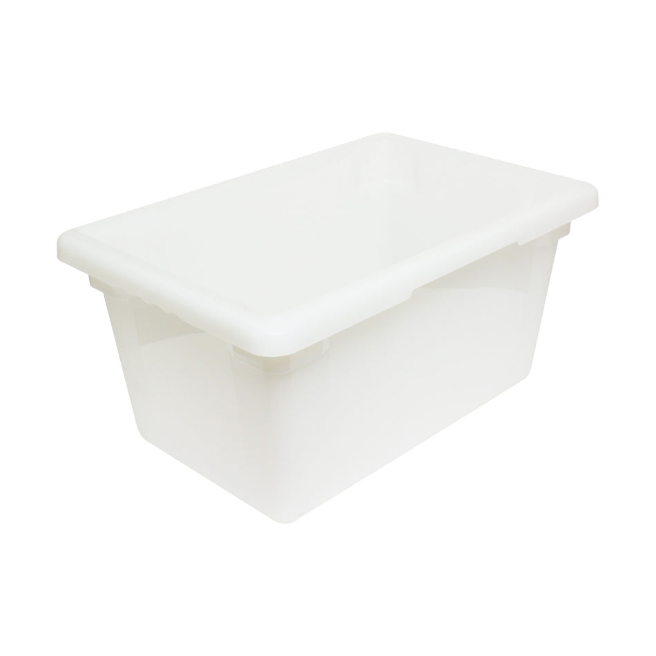 12" x 18" x 9", 4.75 Gallon Food Storage  Box, White Color, Polypropylene, withstand temperature from -40°F up to 160°F, Dishwasher Safe, No Microwave, No Oven, NSF