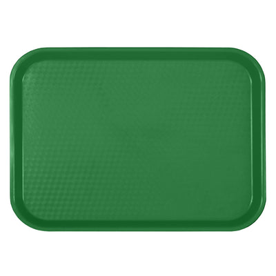 Thunder Group PLFFT1216GR 12 Inch Rectangular Fast Food Tray Polypropylene Green