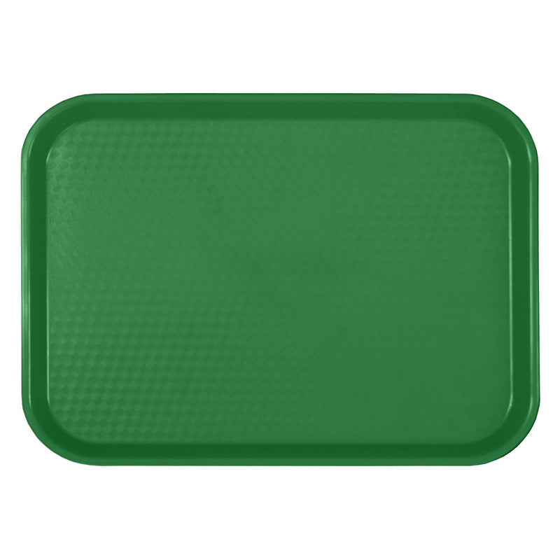 Thunder Group PLFFT1418GR 14 Inch Rectangular Fast Food Tray Polypropylene Green