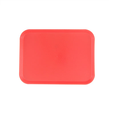 Thunder Group PLFFT1418RD 14 Inch Rectangular Fast Food Tray Polypropylene Red