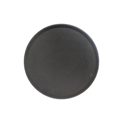 Thunder Group PLFT1600BK 16 Inch Round Non-Skid Serving Tray Black Fiberglass