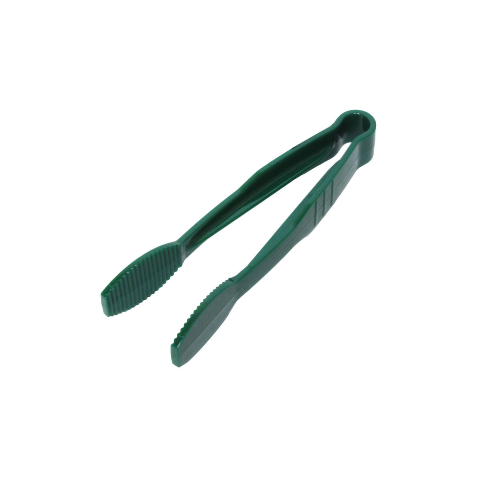 6" x 1-5/8" x 1", Flat Grip Tong, Green Color, Polycarbonate, One-Piece, Dishwasher Safe, Break-Resistant, Shatter-Resistant, Color Coded, No Microwave, No Oven, NSF