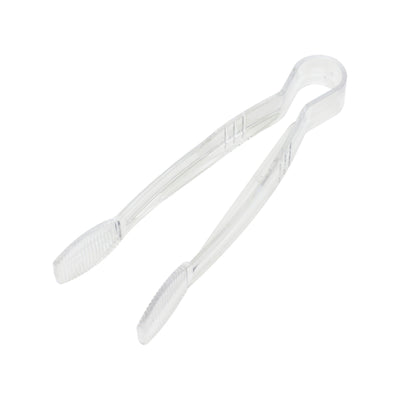 Thunder Group PLFTG009CL 9 Inch Serving Tongs Flat Grip Polycarbonate Clear