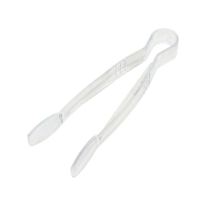 Thunder Group PLFTG012CL 12 Inch Serving Tongs Flat Grip Dishwasher Safe Polycarbonate Clear