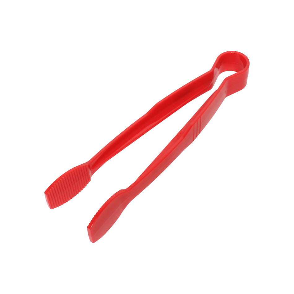 12" x 2-1/2" x 1-3/4", Flat Grip Tong, Red Color, Polycarbonate, One-Piece, Dishwasher Safe, Break-Resistant, Shatter-Resistant, Color Coded, No Microwave, No Oven, NSF
