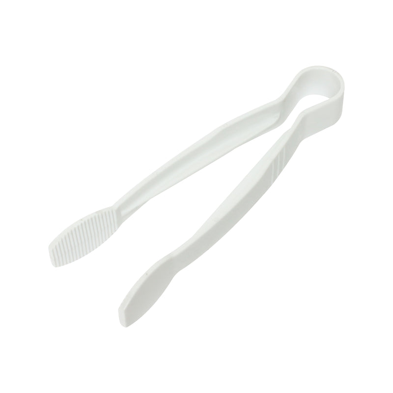 Thunder Group PLFTG012WH 12 Inch Flat Grip Tongs Polycarbonate White NSF