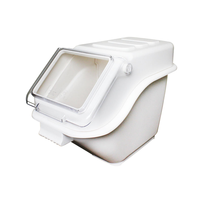 Thunder Group PLIB005S 11 Inch Shelf Ingredient Bin with Scoop Polypropylene White