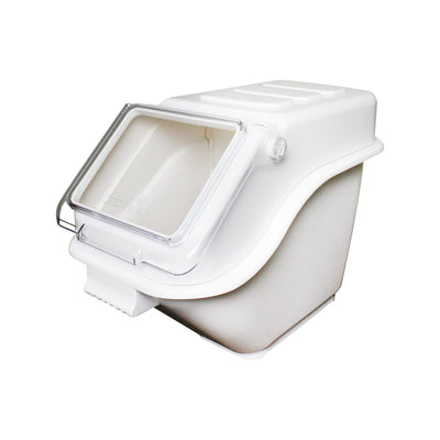 Thunder Group PLIB005S 11 Inch Shelf Ingredient Bin with Scoop Polypropylene White