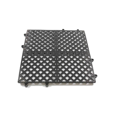 Thunder Group PLIM1212SM 12 Inch Bar Mat Light Weight Interlocking Black
