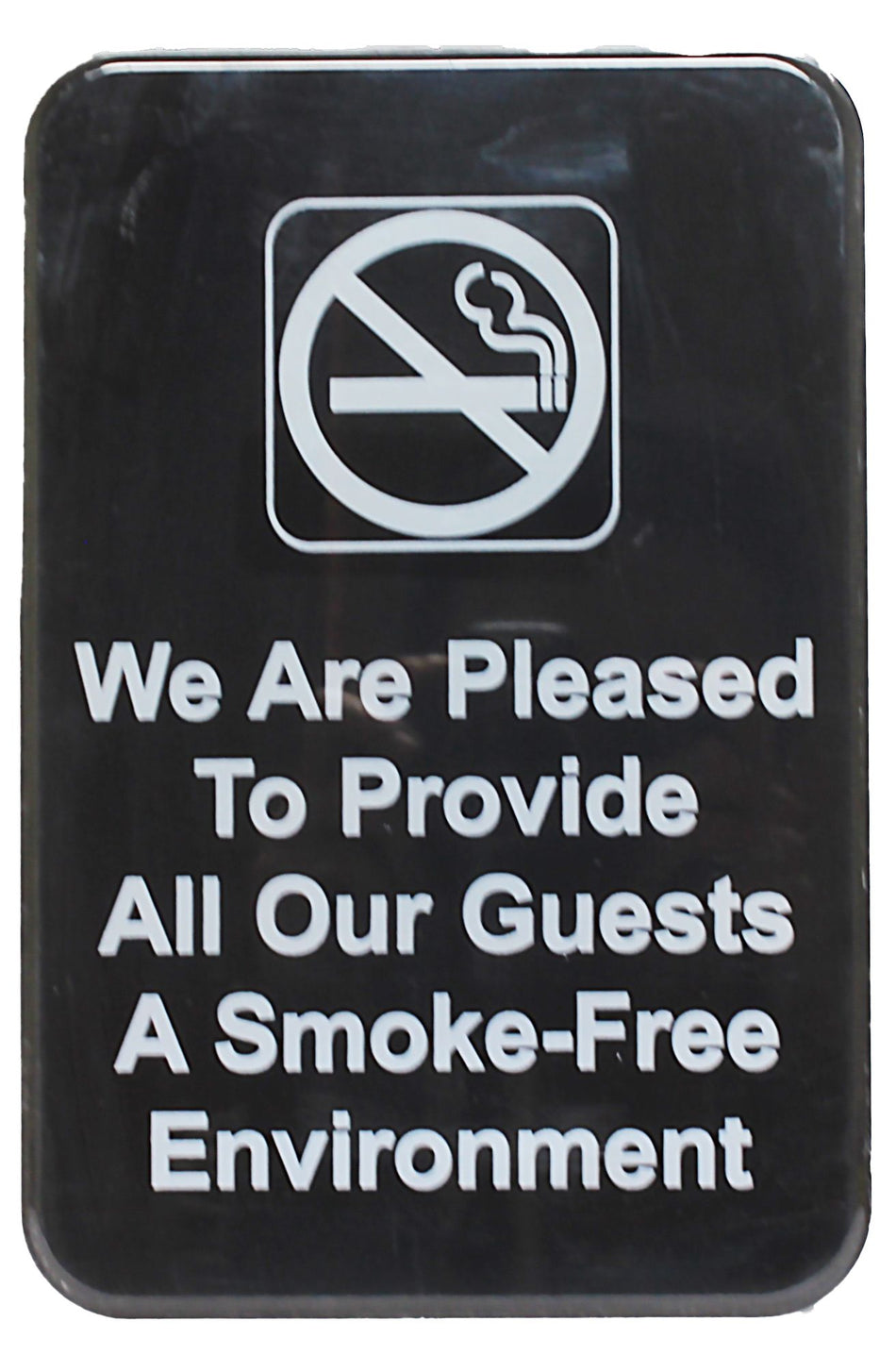 Thunder Group PLIS6901BK 6 Inch Sign Compliance Smoke-Free Environment