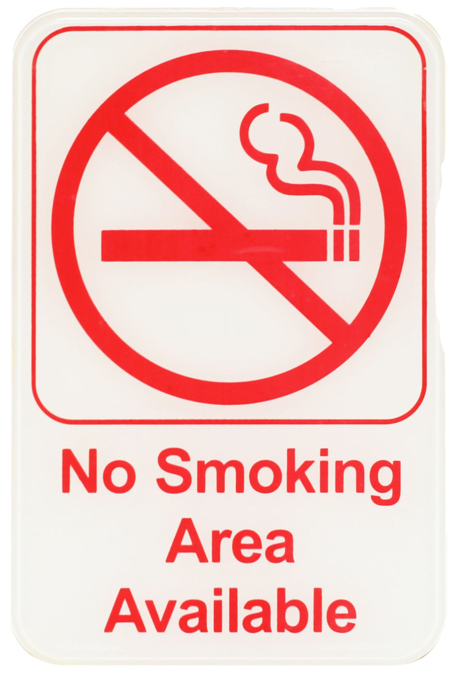 Thunder Group PLIS6910RD 6 Inch Information Symbol Sign No Smoking Area Available