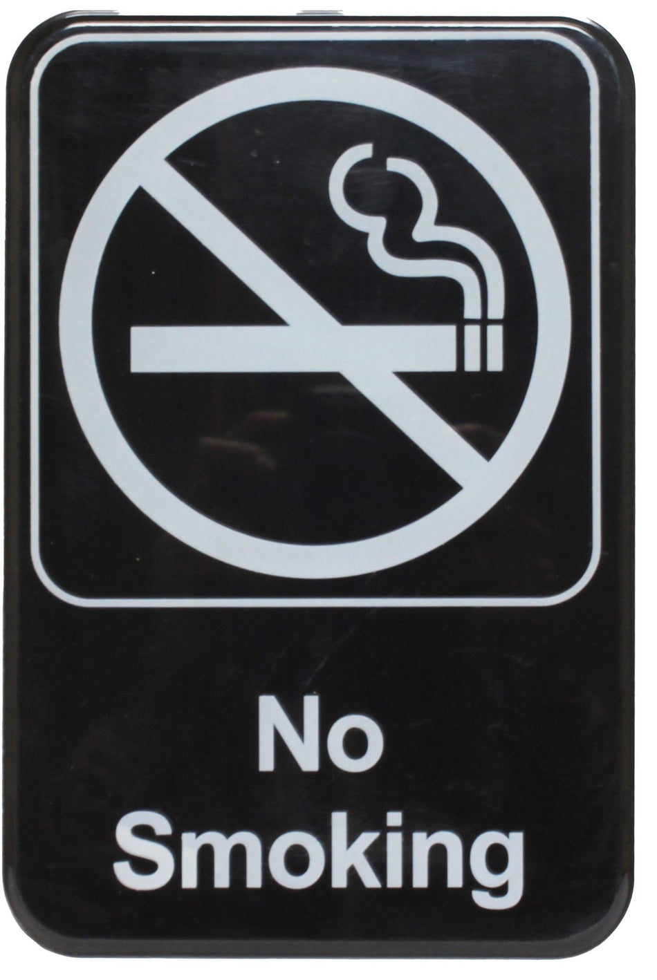 Thunder Group PLIS6912BK 6 Inch Compliance Sign No Smoking Self-Adhesive Black