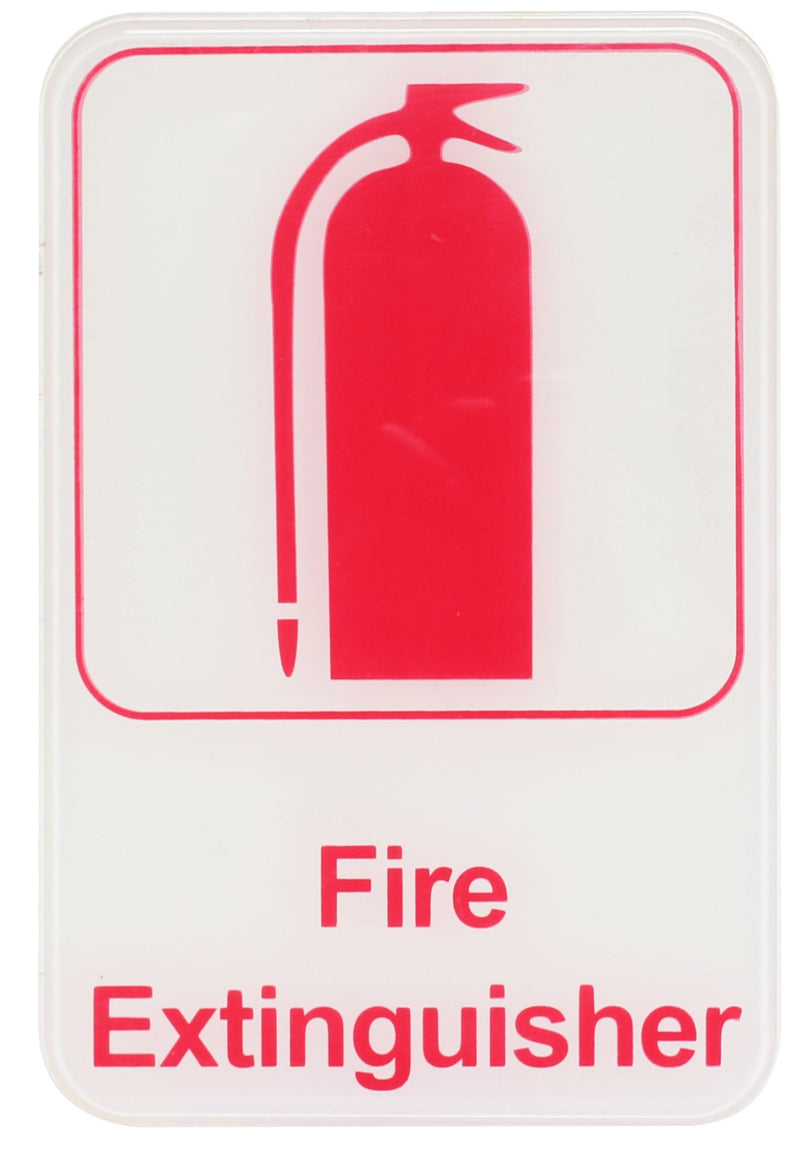 Thunder Group PLIS6913RD 6 Inch Fire Extinguisher Compliance Sign Self-adhesive Red