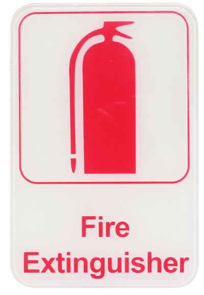 Thunder Group PLIS6913RD 6 Inch Fire Extinguisher Compliance Sign Self-adhesive Red