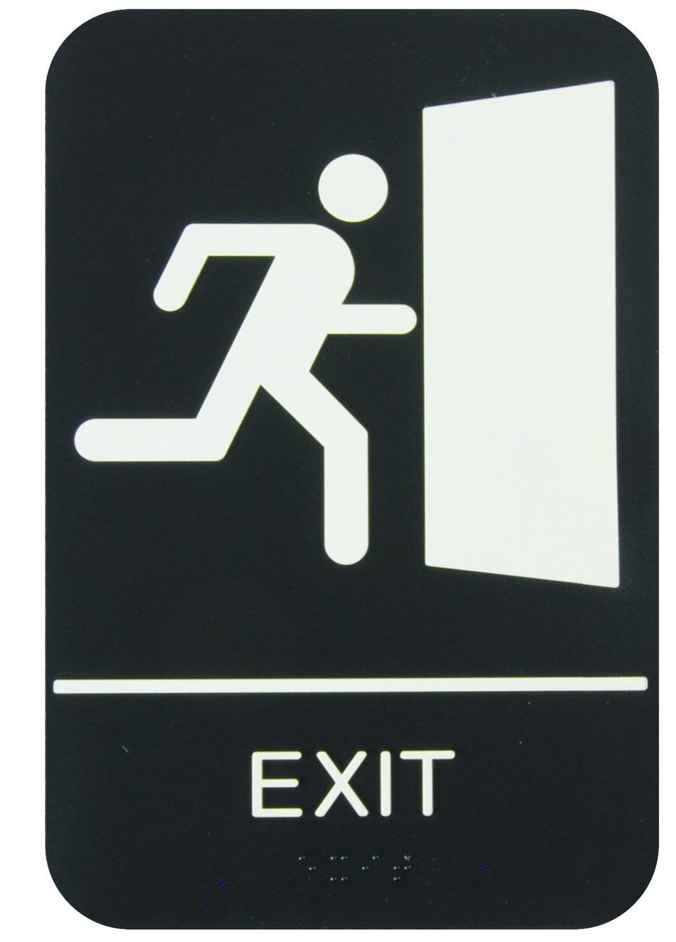 Thunder Group PLIS6956BK 6 Inch Information Symbol Sign with Braille Black