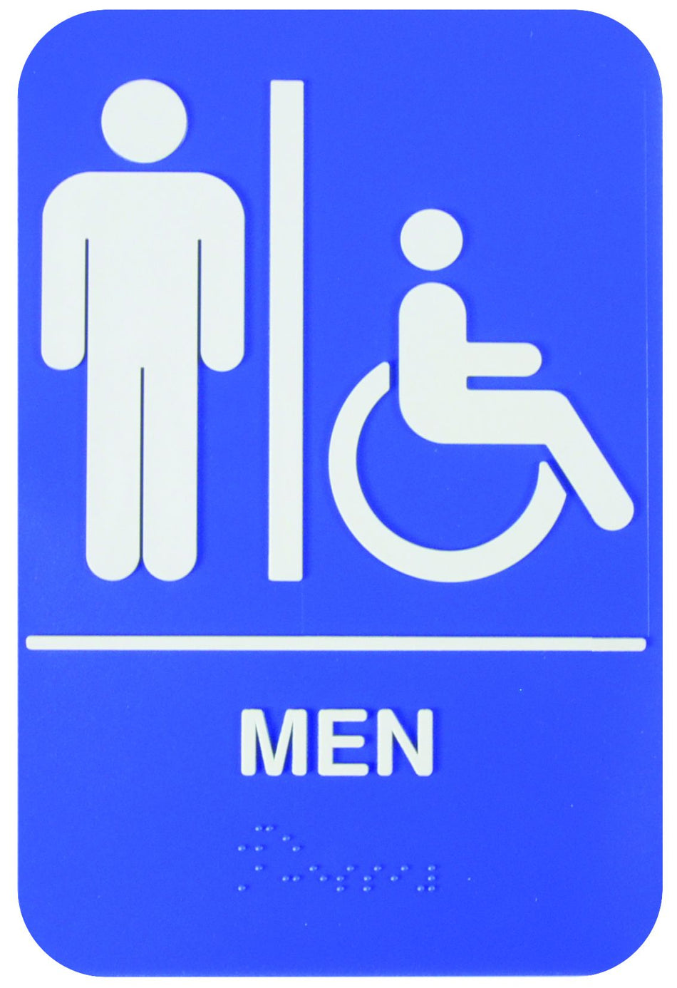 Thunder Group PLIS6958BL 6 Inch Information Symbol Sign Men Accessible with Braille