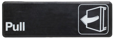 Thunder Group PLIS9302BK 9 Inch Sign Compliance Pull Self-Adhesive Black