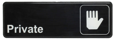 Thunder Group PLIS9303BK 9 Inch Sign Compliance Private Self-adhesive