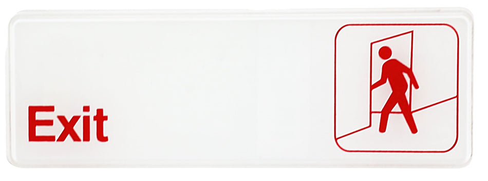 Thunder Group PLIS9307RD 9 Inch Sign Compliance Self-Adhesive Exit Red Lettering