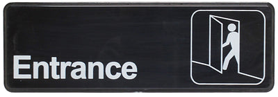 Thunder Group PLIS9310BK 9 Inch Sign Compliance Entrance Self-adhesive Black