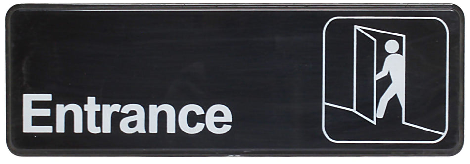 Thunder Group PLIS9310BK 9 Inch Sign Compliance Entrance Self-adhesive Black