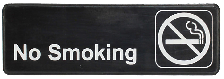 Thunder Group PLIS9311BK 9 Inch No Smoking Compliance Sign Self-Adhesive Black