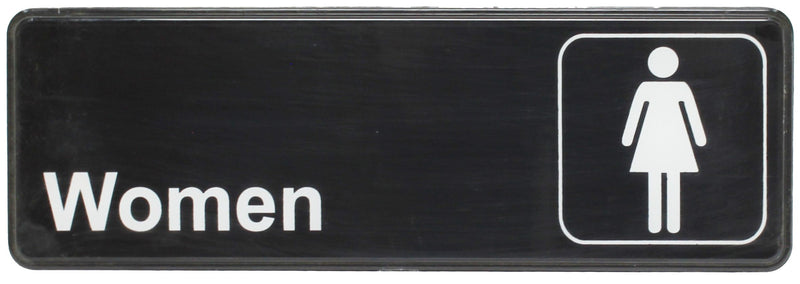 Thunder Group PLIS9314BK 9 Inch Self-adhesive Women Symbol Sign Black