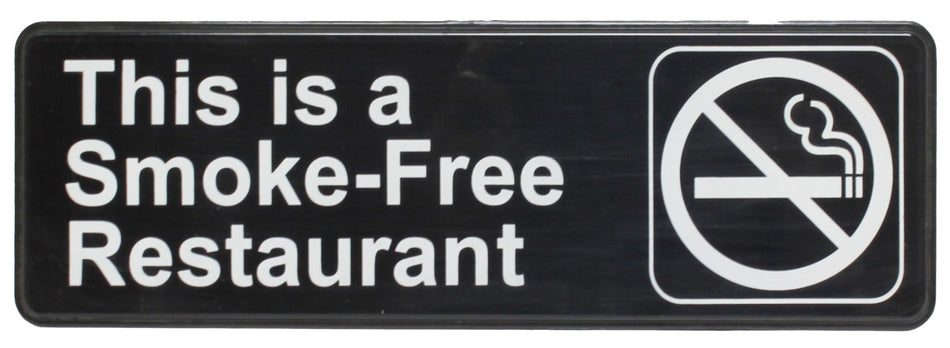 Thunder Group PLIS9320BK 9 Inch Information Symbol Sign Smoke-Free Restaurant
