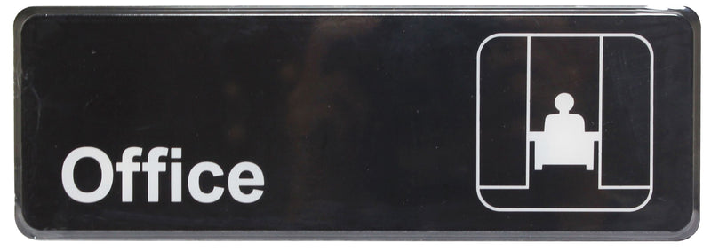 Thunder Group PLIS9323BK 9 Inch Office Compliance Sign Self-Adhesive Black and White