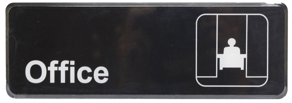 Thunder Group PLIS9323BK 9 Inch Office Compliance Sign Self-Adhesive Black and White