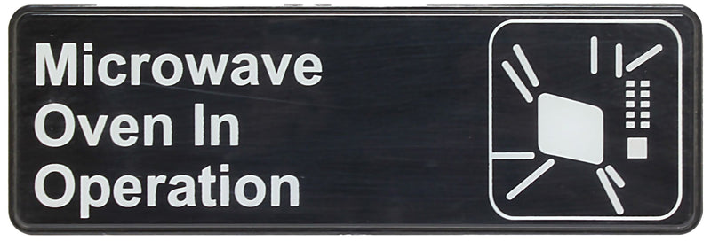 Thunder Group PLIS9324BK 9 Inch Information Symbol Sign Microwave Oven In Operation