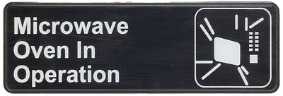 Thunder Group PLIS9324BK 9 Inch Information Symbol Sign Microwave Oven In Operation