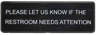 Thunder Group PLIS9334BK 9 Inch Information Symbol Sign Restroom Attention Black