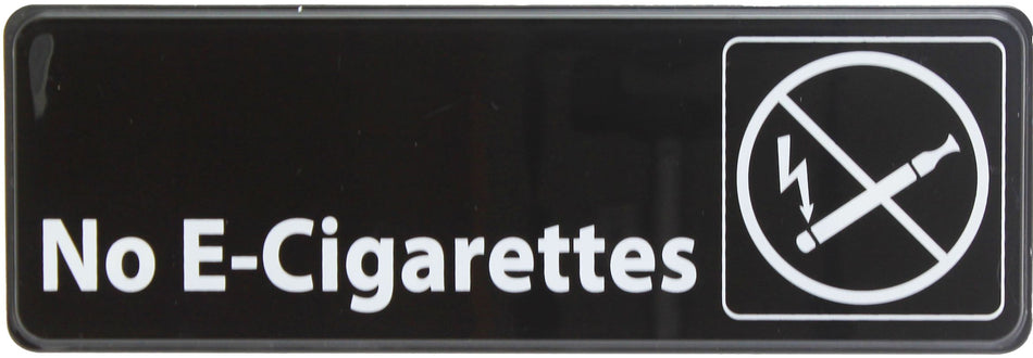 Thunder Group PLIS9337BK 9 Inch Information Sign Compliance No E-Cigarettes Black