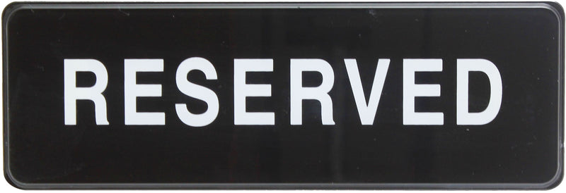 Thunder Group PLIS9338BK 9 Inch Information Sign Reserved Self-Adhesive Black