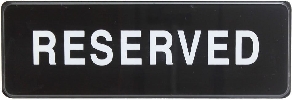 Thunder Group PLIS9338BK 9 Inch Information Sign Reserved Self-Adhesive Black