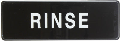 Thunder Group PLIS9339BK 9 Inch Rinse Sign Self-Adhesive Black Material