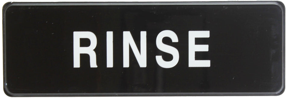 Thunder Group PLIS9339BK 9 Inch Rinse Sign Self-Adhesive Black Material
