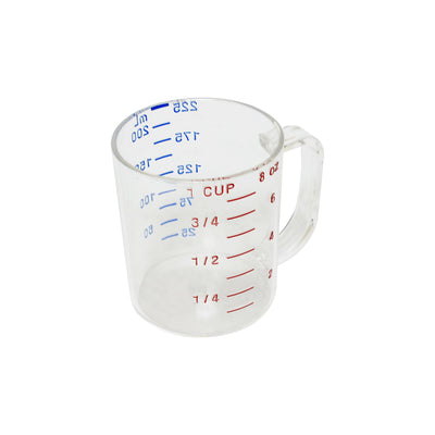 Thunder Group PLMC008CL 1 Cup Measuring Cup Printed US Metric Dishwasher Safe Polycarbonate