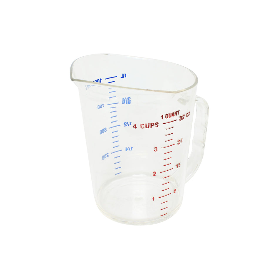 1 Liter/1 Quart, Measuring Cup, Heavy Weight, Polycarbonate, withstand temperature from -40Â°F up to 210Â°F, Dishwasher Safe, Break-Resistant, Shatter-Resistant, No Microwave, No Oven, NSF
