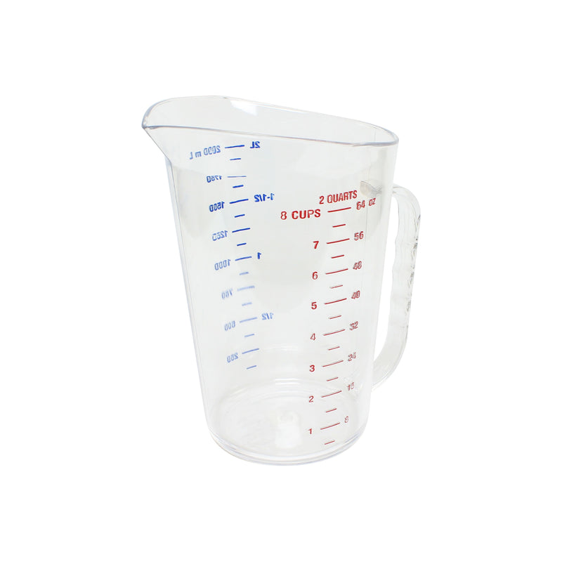 Thunder Group PLMC064CL 2 Quart Measuring Cup Printed US Metric Polycarbonate