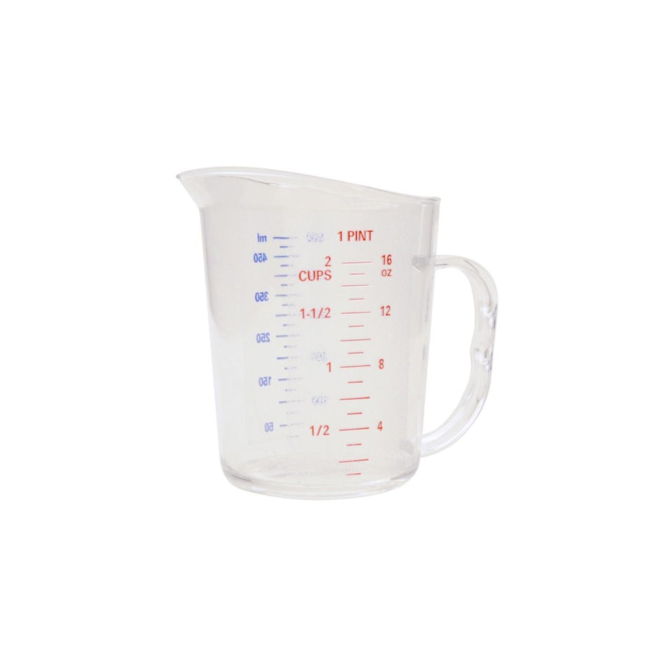 0.5 Liter/1 Pint, Measuring Cup with U.S. and Metric Measurements , Polycarbonate, withstand temperature from -40Â°F up to 210Â°F, Dishwasher Safe, Break-Resistant, Shatter-Resistant, No Microwave, No Oven, NSF