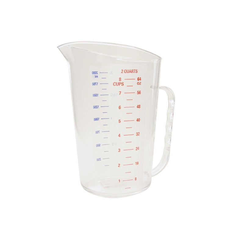 Thunder Group PLMD064CL 2 Quart Measuring Cup Polycarbonate Clear with Handle