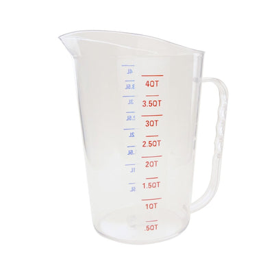 Thunder Group PLMD128CL 4 Quart Clear Polycarbonate Measuring Cup with Handle