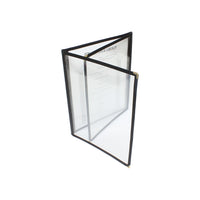 Thunder Group PLMENU-3BL 8-1/2 Inch Triple-Fold Menu Cover Plastic Black